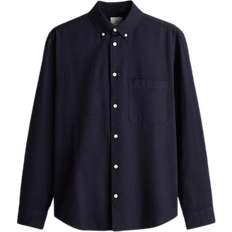 H&M Regular Fit Textured Shirt - Navy Blue