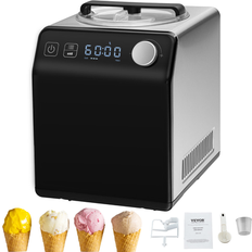VEVOR Glassmaskiner VEVOR 2-Quart Electric Ice Cream Maker (Makes: Gelato, Sorbet, Frozen Yogurt, Soft-Serve Ice Cream) in Black KZJT375MM110VW4FEV1