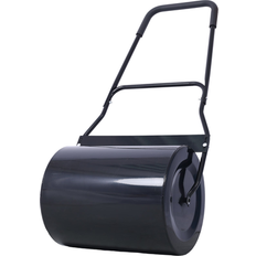 Black Lawn Rollers Siavonce Lawn Roller 16-Gallon Heavy-duty Tow Behind Water Sand Filled Sod Drum Roller XH22200