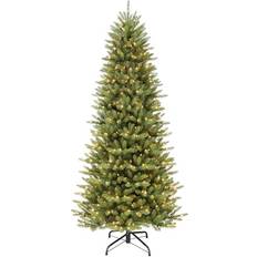 Puleo International 10Ft Pre-Lit Slim Fraser Fir Artificial White Lights Christmas Tree