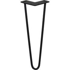 Black Table Legs Symple Stuff Hairpin Legs 4 x 12 in 2 Prong 10Mm Black Table Leg