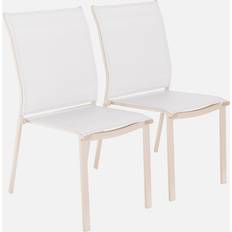 Aluminium Garden Chairs on sale Sweeek Set of 2 Stackable Garden Chairs 64.5 x 45.5 x 89.5 cm Garden Dining Chair