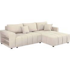 Canapés Palozi Sofa 3-Sitzer Ecksofa Trocadero Beige Sofa