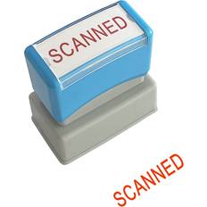 Stamps WAFJAMF Scanned Stamps Message Stamp Pre-Inked Office Stamp Refillable Red Ink Preinstalled-Medium