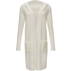 s.Oliver Long Cardigan with Hood - Cream