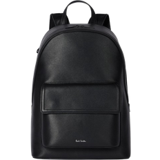 Straw Grain Embossed Backpack - Black