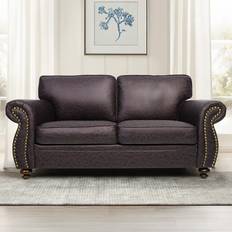 Charlton Home W112282850 Brown Sofa 71.5" 2 Seater
