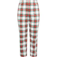 Fleece Underwear Yours Pyjama Pants Plus Size - White/Red