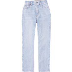 Abercrombie & Fitch Curve Love Ultra High Rise Ankle Straight Jean - Light