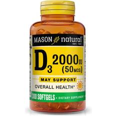 Mason Natural Mason Natural Vitamin D3 50 MCG 2000 IU Strengthens Bones & Muscles 300 Softgels