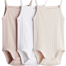 Bodysuits H&M Mouwloze Rompers Set Van 3 - Roze