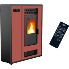 Caminetti Stufa A Pellet Air Slim Astral 12.2 Kw Bordeaux