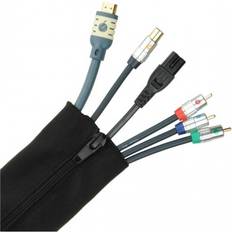 Zip Cable Tidy Wrap 50mm Diameter Black 1m