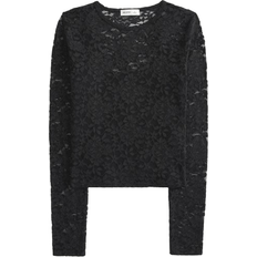 Hollister All-Over Lace Crew Top - Black Dd