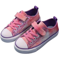Shein Flat Solid Color Bright Children Sports Shoes, Comfortable Non-Slip Casual Girls Flat Shoes