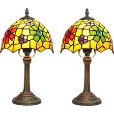 MMBUY Cherry Blossom Yellow/Multicolor Bordslampa 36.6cm 2st