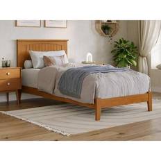 Beds & Mattresses AFI Nantucket Light Toffee Natural Bronze Solid Wood Frame Twin XL Low Profile Platform Bed