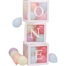 Shein Party Decorations Balloon Storage Box With English Alphabet White