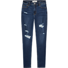 Hollister High Rise Ripped Dark Wash Super Skinny Jeans - Dark Ripped