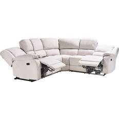 Beliani Electric Recliner Beige Rokke Sofa