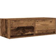vidaXL Engineered Wood Antique Wood TV Bench 80x25.5cm