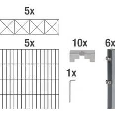 Alberts Stålnätspanel Set Nexus 200x160 cm 10m Antracit