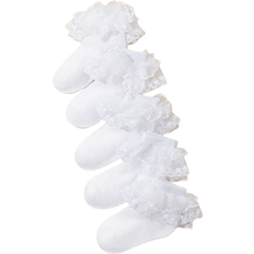 5 Pairs Children/Tween/Teen Elegant Lace Trim Princess Short Socks