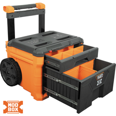 Tool Trolleys Klein Tools MODbox(TM) Two Drawer Rolling Tool Box Rubber in Orange 54801MB
