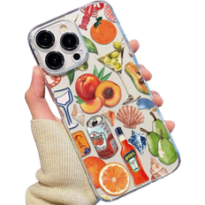 Shein Fruit Drink Pattern Anti-Fall Case for iPhone 16 Pro Max