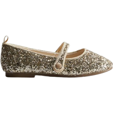 Polyester Children's Shoes H&M Glittery Ballet Pumps - Gold