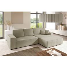 Fun-Möbel Corunia Grey/Beige Sofa 294cm 4 Seater
