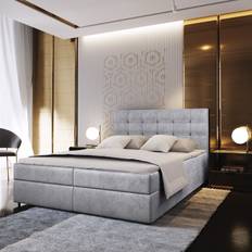 Betten Masseno Boxbett GLOS M 180x200 cm Komplett-Set mit Bonell Matratze und Topper Boxspringbett