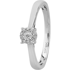 Pure Brilliance Cluster Ring - White Gold/Diamonds