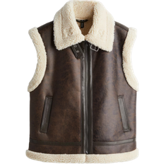 H&M Double Faced Gilet - Dark Brown/Light Beige