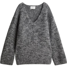 H&M Mohair-Blend Sweater - Dark Gray Melange