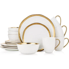 Porcelain Kitchen Accessories STONE LAIN Florian White Dinner Set 12pcs