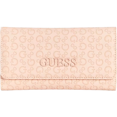 Guess Bowie Debossed Logo Slim Clutch Wallet - Pink