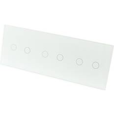 Touch dimmer elartiklar iNSi Touch Dimmer Triple Panel Glass Switch 6-Pole