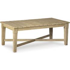 Wood Outdoor Coffee Tables Signature Design by Ashley Carter Hall Outdoor Coffee Table Weather-Resistant