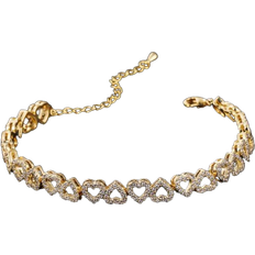 Shein 1pc Glamorous Cubic Zirconia Heart Decor Bracelet For Women For Gift Valentines