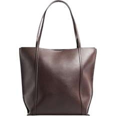NA-KD Square Leather Shoulder Bag - Brown