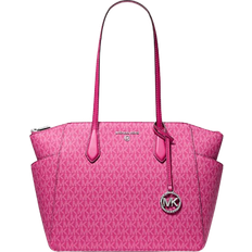 Michael Kors Marilyn Medium Signature Logo Tote Bag - Wild Berry