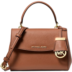 Ava Extra Small Saffiano Leather Crossbody - Luggage