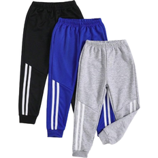 110/116 - Multifärgade Byxor Shein Young Boy Elastic Waist Contrasting Color Casual Jogger Pants