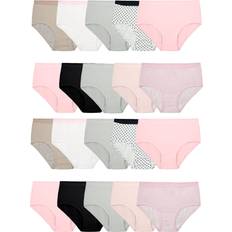 Fruit of the Loom Kid's Cotton Brief Underwear 20-pack - Black/Pink/Grey