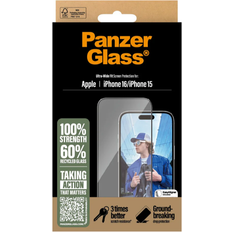 Skjermbeskyttere PanzerGlass Displayschutz iPhone 15/16 Ultra-Wide Fit