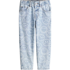 H&M Loose Fit Jeans - Light Blue/SmileyWorld (1196779002)