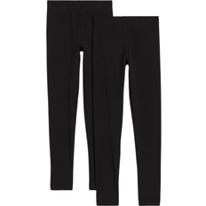 Leggings - Mädchen Hosen H&M Baumwollleggings 2er-pack - Schwarz (1194968002)