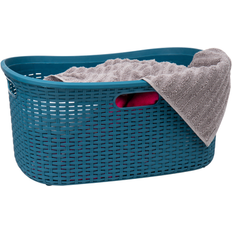 Mind Reader Mind Reader 40-Liter Blue Plastic Laundry Basket
