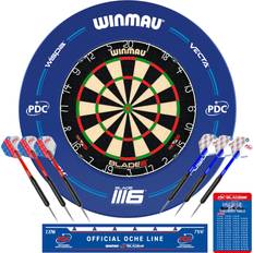 Tischspiele Winmau Blade 6 PDC-Set inkl Dartboard Surround 6 Pfeile